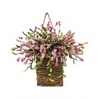 Wildflower Door Hanger Basket Wreath - Spring   Summer Front Door Decor New