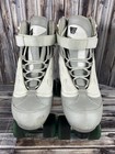 Riedell White   Gray Quad Roller Skates - Size 9 - W  Green Radar Energy Wheels