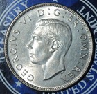 1944 Great Britain Florin Silver 2 Shillings  Au     4901