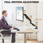 1 Pc Black Single Monitor Arm Adjustable Stand Desk Mount Up To 35 Inch Vesa