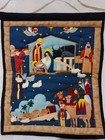 Handmade Quilted Nativity Scene Wall Hanging Signed 12  X 10 