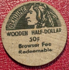 Wooden Nickel Florine s Antiques On Lake Okoboji Arnolds Park Iowa-jan044