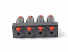 Black Solderless Jacks 1 4  Ts And Trs For Pedalboards - 4 Locking 1 4  Jacks