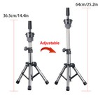 Black Tripod Manikin Mannequin Head Hairdressing Training Stand Wig Holder 64cm