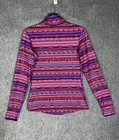 Nike Pro Hyperwarm 8 Bit 1 2 Zip Pullover Top Womens Size Medium Red Purple