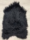 Black Icelandic Sheepskin Rug   Genuine  Natural   Soft   Seat Cover  Throw Hide