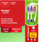 Colgate Premier Clean Soft Toothbrush Manual Brush Value Pack 3 Count Each