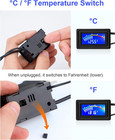 Digital Thermometer With Probe Sensor Usb Powered Lcd Display F C Switchable