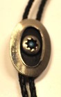 Zuni Nativeamericans Bolo Tie Silver  Turquoise Detail  Metal Tips Vintage Rare