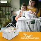 Large Diaper Caddy Organizer With Handle     Baby Basket For Nursery  Car  And    