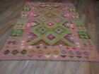 Authentic Afghan Chobi Kilim Kilm Wool Area Rug By Afghan Artisans 4 9x6 9 Ft