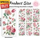 12 Sheets Flowers Rub On Transfers For Crafts And Furniture Rose Floral Transfer