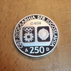1983 Yugoslavia 250 Dinara  925 Sterling Silver Coin Sarajevo Olympic 1984 Proof