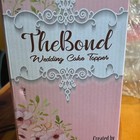 Bride And Groom Wedding Cake Topper Resin Figurine White Gray Pink Romantic