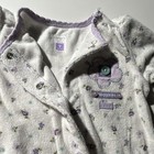 Vintage Carters 9 Month Towel Material Purple And White Button Up Sleeper Gown