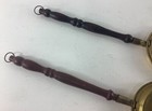 Pair Of Vintage East Anglia Brass Bed Warmer Pan Warmer W wooden Handle