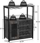Industrial Home Wine Bar Cabinet Liquor Glasses Stemware Holders Wine Rack Table