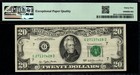 Obstructed Printing Error  20 1977 Pmg Choice Vf 35 Epq Federal Reserve Note 