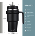 20 Oz Insulated Coffee Mug Tumbler With Handle Stainless Steel Travel Mug Tu