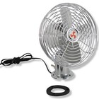 Dash Fan 6  Blade 12 Volt 2 Speed Defrost Truck Semi Rv All Metal Chrome