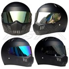 Full Face Motorcycle Helmets For Adult Atv Street Bandit Racing Matte Black Dot