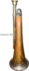 Civil War Era Solid Antique Brass Copper Bugle Us Military Cavalry Horn