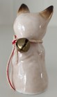 Msr Imports Cat With Ribbon Collar Bell Thimble Porcelain Vintage