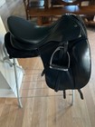 17  Prestige Dressage Saddle - 34 Cm Tree Wide W  Leathers   Irons