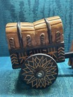 Hand-carved Costa Rica Wooden Oxen Pulling Covered Wagon Folk Art Figurine
