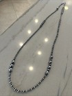 Long Navajo Pearls Necklace Sterling Silver 925 48    Chain