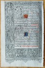 Book Of Hours Leaf Vellum Gold Initials Kerver St  Nicolas - 1505