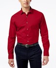 Nwt  95 Alfani Men Slim-fit Stretch Red Long-sleeve Dress Shirt 16-16 5 32 33 L