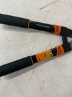 Lot Of 2 Fiskars Hedge Sheers 22  Adjustable Steel Heavy Duty Shrub Tree Trimmer