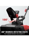 Powersmart 18-inch Corded Snow Blower  Electric Snow Thrower With 15-amp Motor 