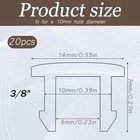 20 Pack 3 8  Rubber Plugs For Round Holes Silicone - Waterproof   Sealing