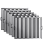 Wilprep 6-pack 20 x25  Commercial Exhaust Hood Grease Filters 6-grooves Baffles