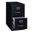 Hirsh 14410 15  W 2 Drawer Vertical File Cabinet  Black   Letter