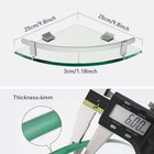 Bathroom Shelves Glass Shelf Wall Mounted Glass Corner Shower Shelf 2 Packs