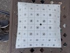 Vintage Mid Century Frosted Atomic Starburst   Dots Glass Ceiling Shade