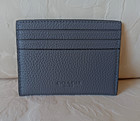Nwt Coach Cc129 Slim Flat Card Case In Polished Pebble Leather With Sculpted C
