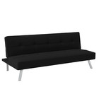 Memory Foam Futon Sofa Bed Couch Sleeper Folding Lounge Full Black Faux Suede