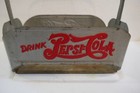 Rare Pepsi Cola Double Dot Six Pack Tin  Bottle Metal Carrier  Bigger Better