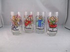 Alvin   The Chipmunks Complete Set Of 4 Vintage Collector Glasses 1985