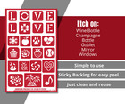 Love Symbols Glass Etching Stencils Fun Icon Design Ideas Reusable Armour Etch