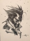 Gabriele Dell otto Hand Signed Wolverine Sketch Original Art X-men Comic Page