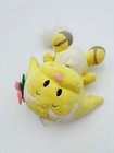 Neopets Island Kacheek Plush Yellow Stuffed Toy Pink Flower Headband