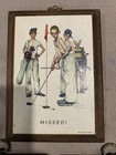 Vintage Norman Rockwell Sports Themed Wooden Plaques Wall Hangings Sport Collect