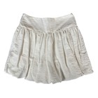 Vintage Zinc Bubble Skirt Size 9 Cream Crinkle Mini Y2k 32  Low Waist Medium Usa