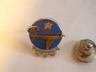 Vintage Grumman Employee 15 Year Service Pin   Tie Tack 10k Gold   4 Diamonds