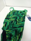 Speedo Girls Youth One Piece Swim Suit Sz 10 26 Black Green Endurance Plus